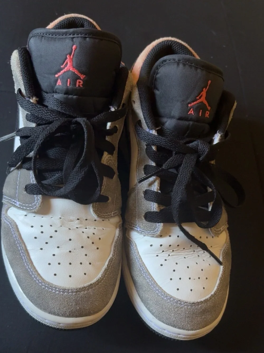 Jordan Kids Black, Gray, White & Red Sneakers